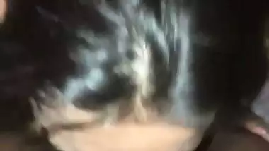 Horny Chennai girl gives a deep Tamil blowjob to her friend