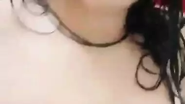 Hot sexy booby girl striptease nude selfie MMS