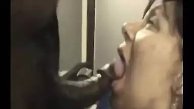 Indian office sex of busty secretary sucking big cock for promotion