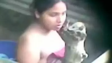 Emotional Desi aunty nude bathing outdoor secretly recorded by BF