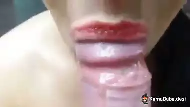 Nude Indian girl gives a handjob and swallows cum