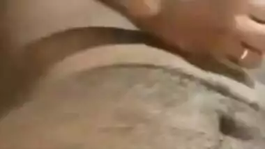 Very hot MMS video of slender Desi gal riding XXX cock after blowjob