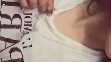 Cute girlfriend exposing nude big boobs viral selfie