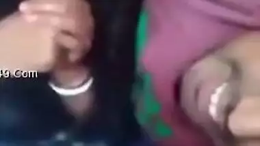 Seductive Indian student looks into the camera with partner filming porn