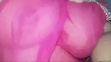 Horny desi wife showing her huge melons in closeup