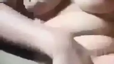 Mallu nude girl presses her juicy boobs and fingers her pussy