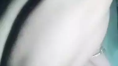 Bloody masturbation selfie