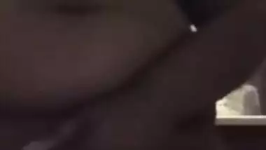 Desi bhabi show her big boob selfie cam video