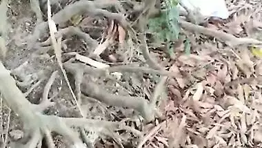 Mature couple caught fucking outdoor