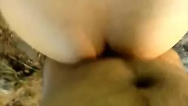 Indian Cuckold Chubby Wife Outdoor Anal Fuck with Stranger Risky Public Sex