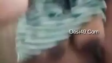 There are no sex toys still the Desi finds a way to satisfy pussy