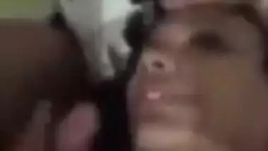 Indian housewife got thick cum shot by her husband on face