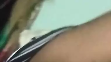 Desi girl boobs pressing by lover on cam