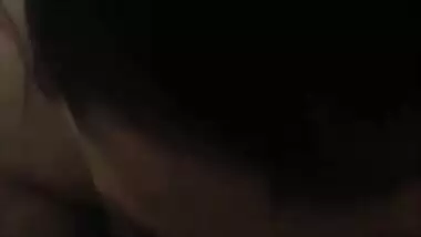 White girl sucks Indian cock and takes cum in mouth