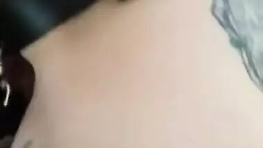 Blue eyed white girl slapped while sucking a brown cock