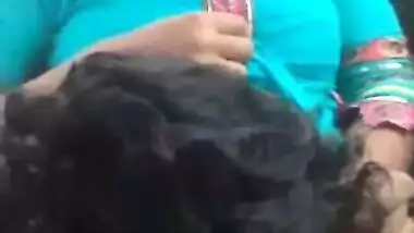 Aunty inside car