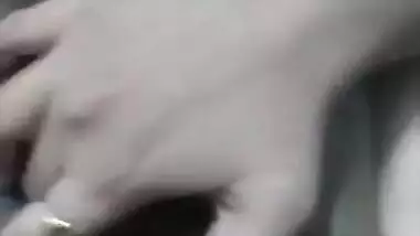 Booby girl selfie video show of her big boobs and fat pussy