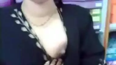 Punjabi hot bhabhi boobs sucked in shop