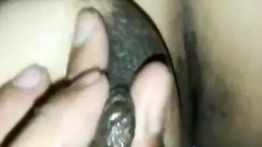 Indian wife boob press