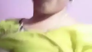 Attractive Indian teen gladly plays with her XXX boobs and nipples