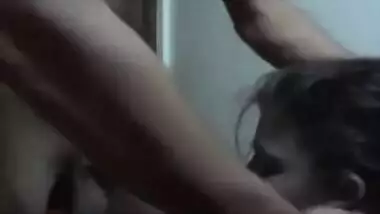 Husband fucks his wife’s mouth in a Telugu sex video