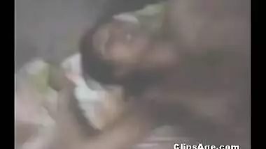 Young desi girlfriend getting boobs sucked hard captured using