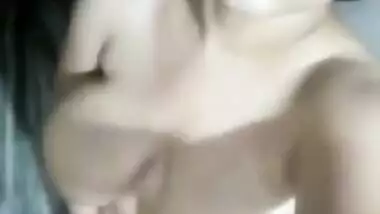 First porn experience of the big-tittied Desi woman with glasses
