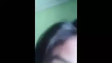 Naughty college girl seduces her boyfriend with a nude video