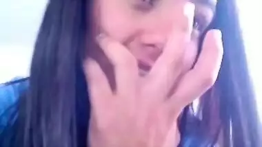 Hot delicious big boobs indian babe on live sex...