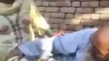 Punjabi old baba is enjoying with her neighbor