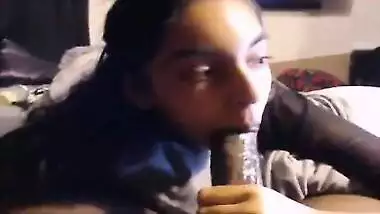Desi nri girl sucking big black penis of classmate
